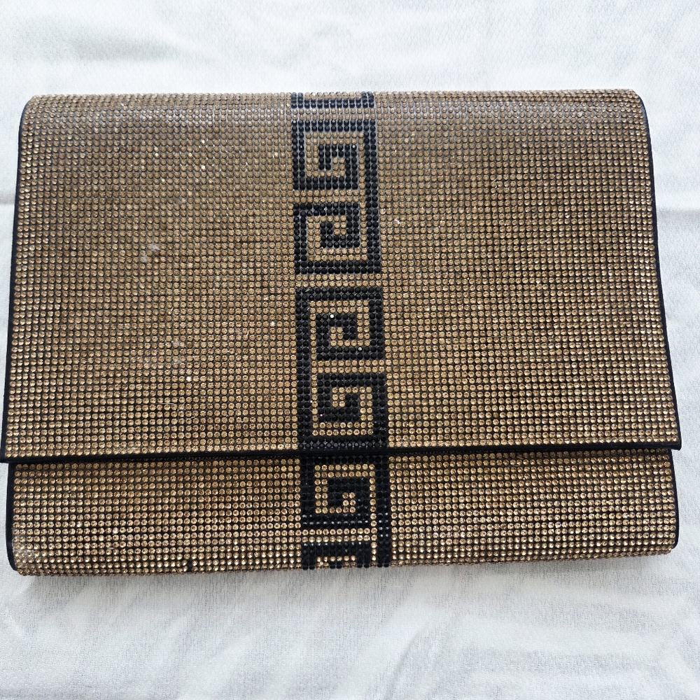 Elegant Gold and Black Clutch